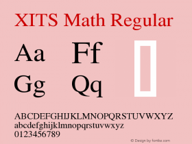 XITS Math Version $version Font Sample