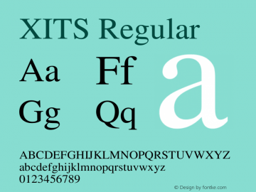 XITS Version $version Font Sample