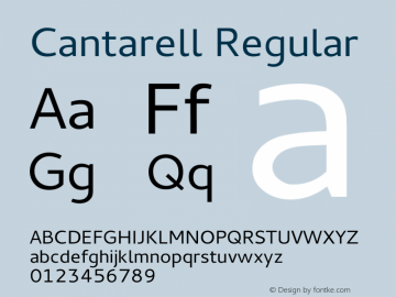 Cantarell Regular Version 0.0.13 Font Sample