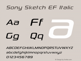 Sony Sketch EF Italic Version 2.00 February 5, 2012图片样张