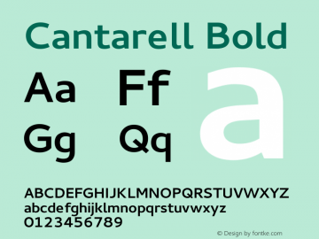 Cantarell Bold Version 0.0.13 Font Sample