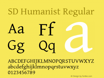 SD Humanist Version 1.0; 2013图片样张