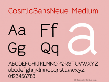 Cosmic Sans Neue Version 1.0图片样张