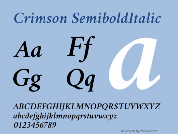 Crimson Semibold Italic Version 0.8图片样张