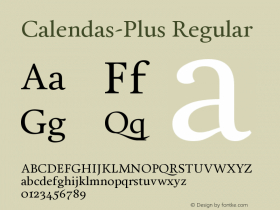 Calendas-Plus Version 001.001 Font Sample