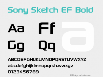 Sony Sketch EF Bold 2.0.5 Font Sample