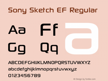 Sony Sketch EF 2.0.5 Font Sample