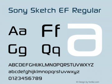 Sony Sketch EF 2.0.5 Font Sample