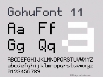 GohuFont Version 001.000 Font Sample