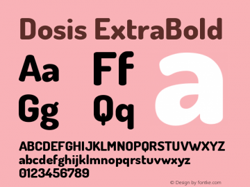 Dosis ExtraBold Version 1.006图片样张