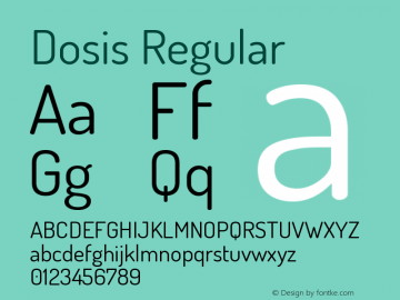 Dosis Regular Version 1.007图片样张