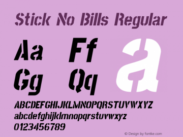 Stick No Bills Italic Version 1.10 Font Sample