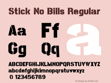 Stick No Bills Version 1.0.1 Font Sample