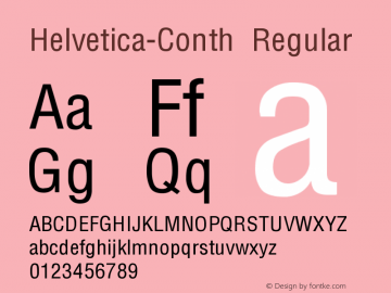 Helvetica-Conth Converted from C:\TEMP\HELVCOND.TF1 by ALLTYPE Font Sample