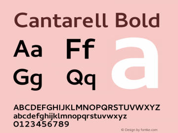 Cantarell Bold Version 0.0.17 Font Sample