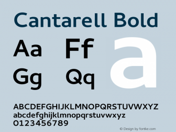 Cantarell Bold Version 0.0.17 Font Sample