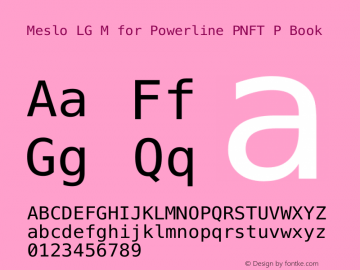 Meslo LG M Regular for Powerline Plus Nerd File Types Plus Font Awesome Plus Pomicons Windows Compatible 1.210图片样张