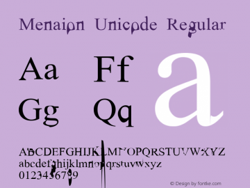 Menaion Unicode 2.0图片样张