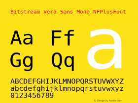 Bitstream Vera Sans Mono Nerd Font Plus Font Awesome Plus Octicons Plus Pomicons Mono Windows Compatible Release 1.10 Font Sample