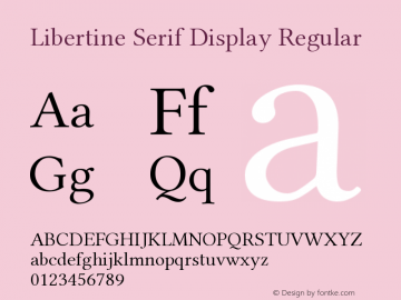 Libertine Serif Display Version 5.1.3图片样张