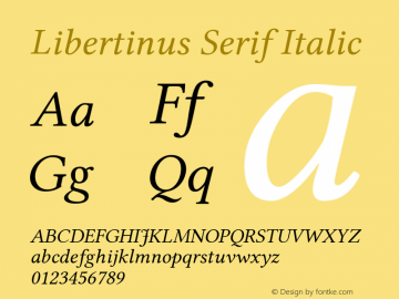 Libertinus Serif Italic Version 5.1.6图片样张