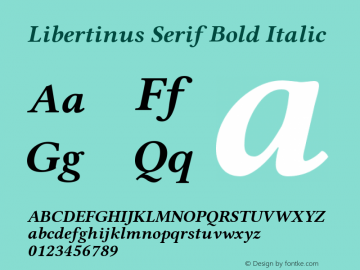 Libertinus Serif Bold Italic Version 5.1.8图片样张