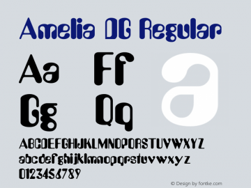 Amelia_DG Regular Converted from H:\NEW\AML___DG.TF1 by ALLTYPE图片样张