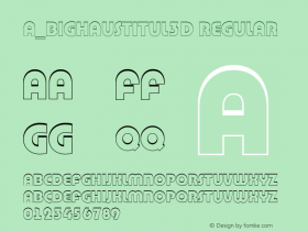 a_BighausTitul3D Regular 01.01 Font Sample