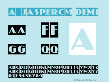 a_JasperCm Demi 01.03 Font Sample