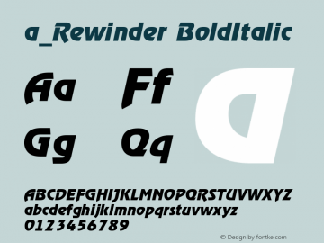 a_Rewinder BoldItalic Macromedia Fontographer 4.1 27.11.97图片样张