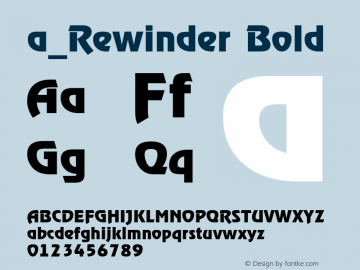 a_Rewinder Bold Macromedia Fontographer 4.1 27.11.97图片样张