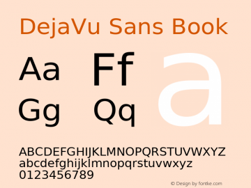 DejaVu Sans Version 2.36 Font Sample