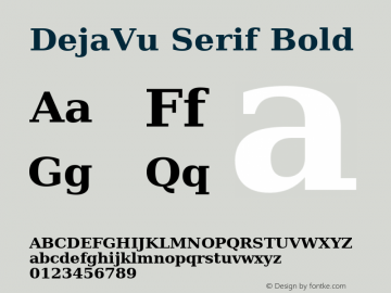 DejaVu Serif Bold Version 2.36图片样张