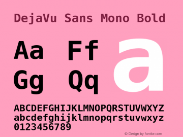 DejaVu Sans Mono Bold Version 2.37图片样张