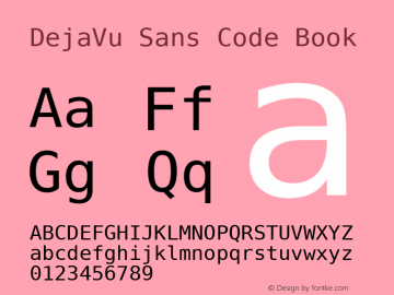 DejaVu Sans Code Version 2.37 Font Sample