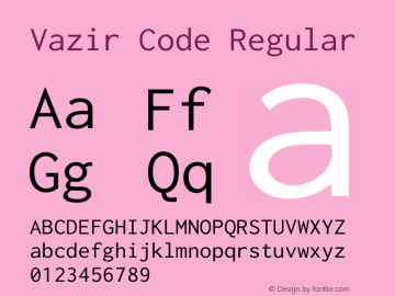Vazir Code Version 1.0.1 Font Sample