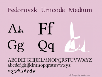 Fedorovsk Unicode Version 3.1图片样张