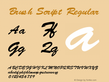 Brush Script Version 2.071 December 17, 2016图片样张