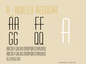 a_Huxley Regular Macromedia Fontographer 4.1 21.08.97图片样张