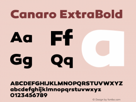 Canaro-ExtraBold Version 1.000图片样张