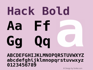 Hack Bold Version 3.000图片样张