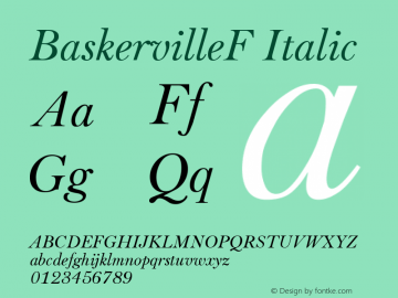 BaskervilleF Italic Version 1.000图片样张