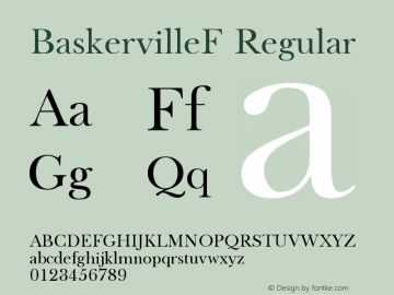 BaskervilleF Version 1.000 Font Sample