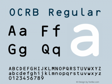 apple ocr b mt font