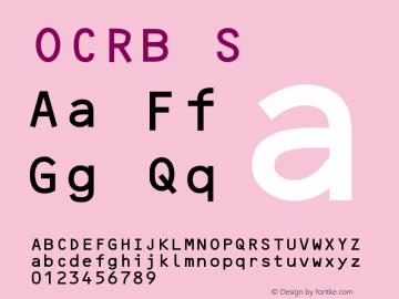 OCR B Sharp Version 2 Font Sample