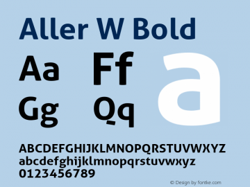 Aller W Bold Version 1.010图片样张