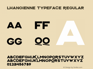 L'Hanoienne Typeface Version 1.100 Font Sample