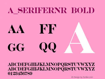 a_SeriferNr Bold 01.03 Font Sample