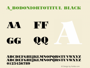 a_BodoniOrtoTitul Black 01.01 Font Sample