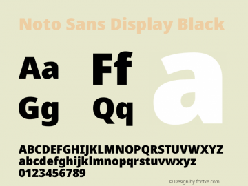 Noto Sans Display Black Version 2.000 Font Sample